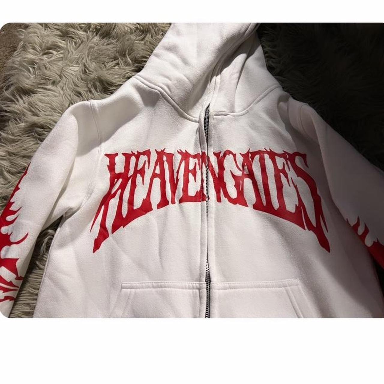 full zip hoodie “heaven gates” great condition got... - Depop