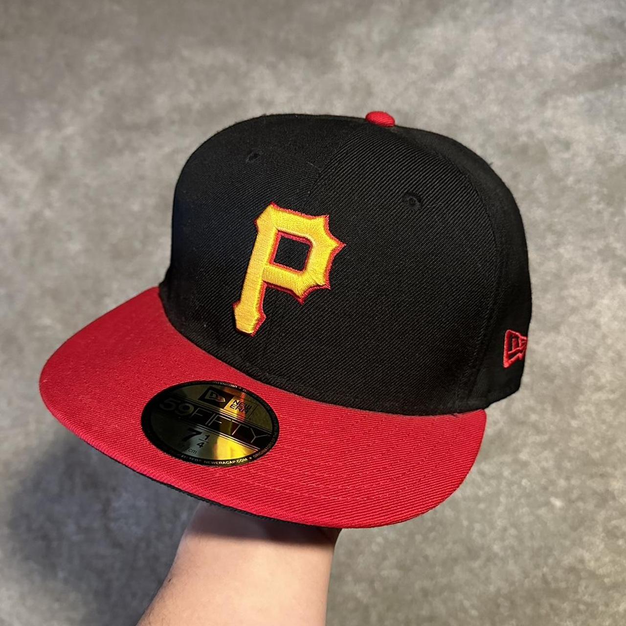 New Era Pittsburgh Pirates Black Fitted Baseball Hat Unisex Size 7