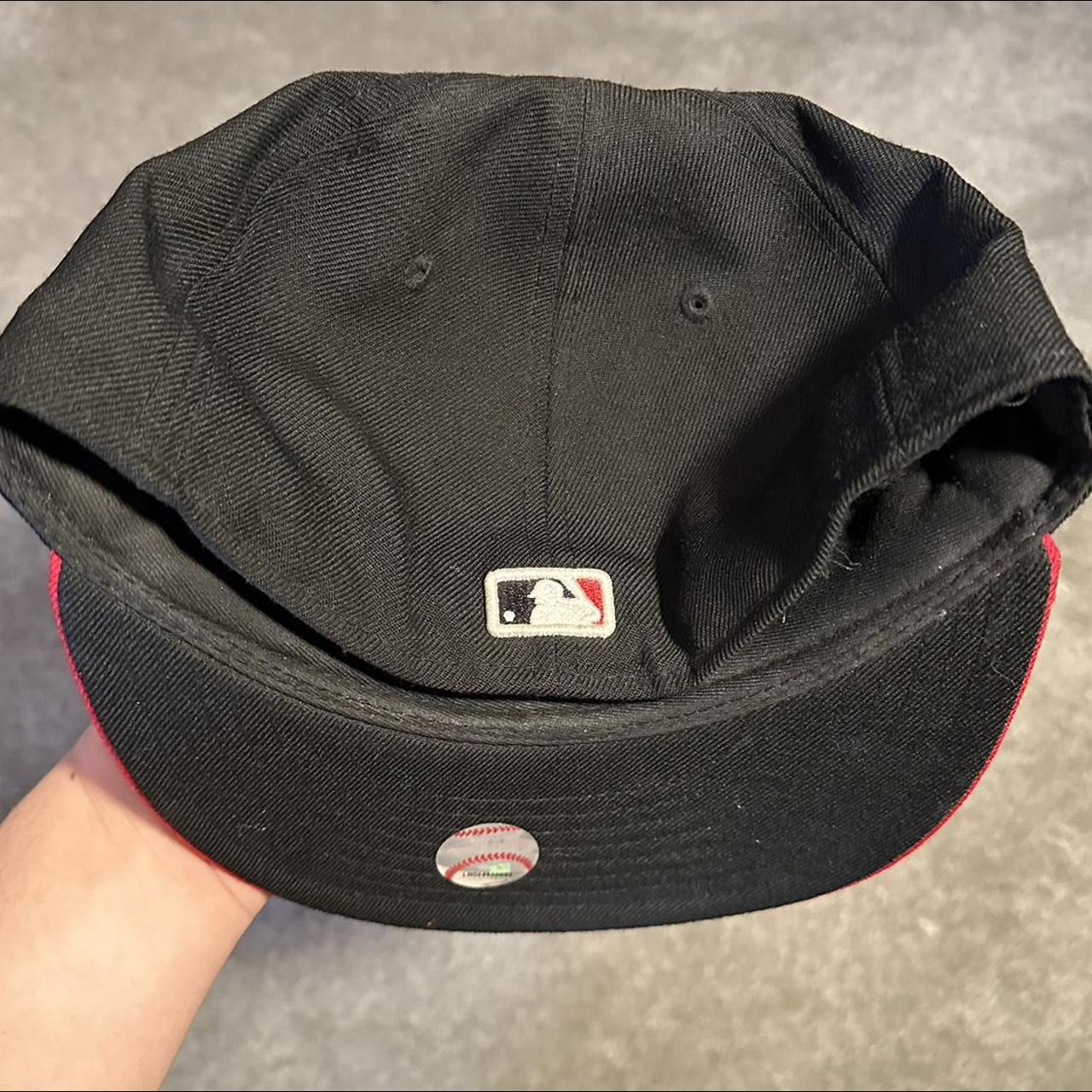 7 3/4 dark blue phillies fitted with hat club pin - Depop