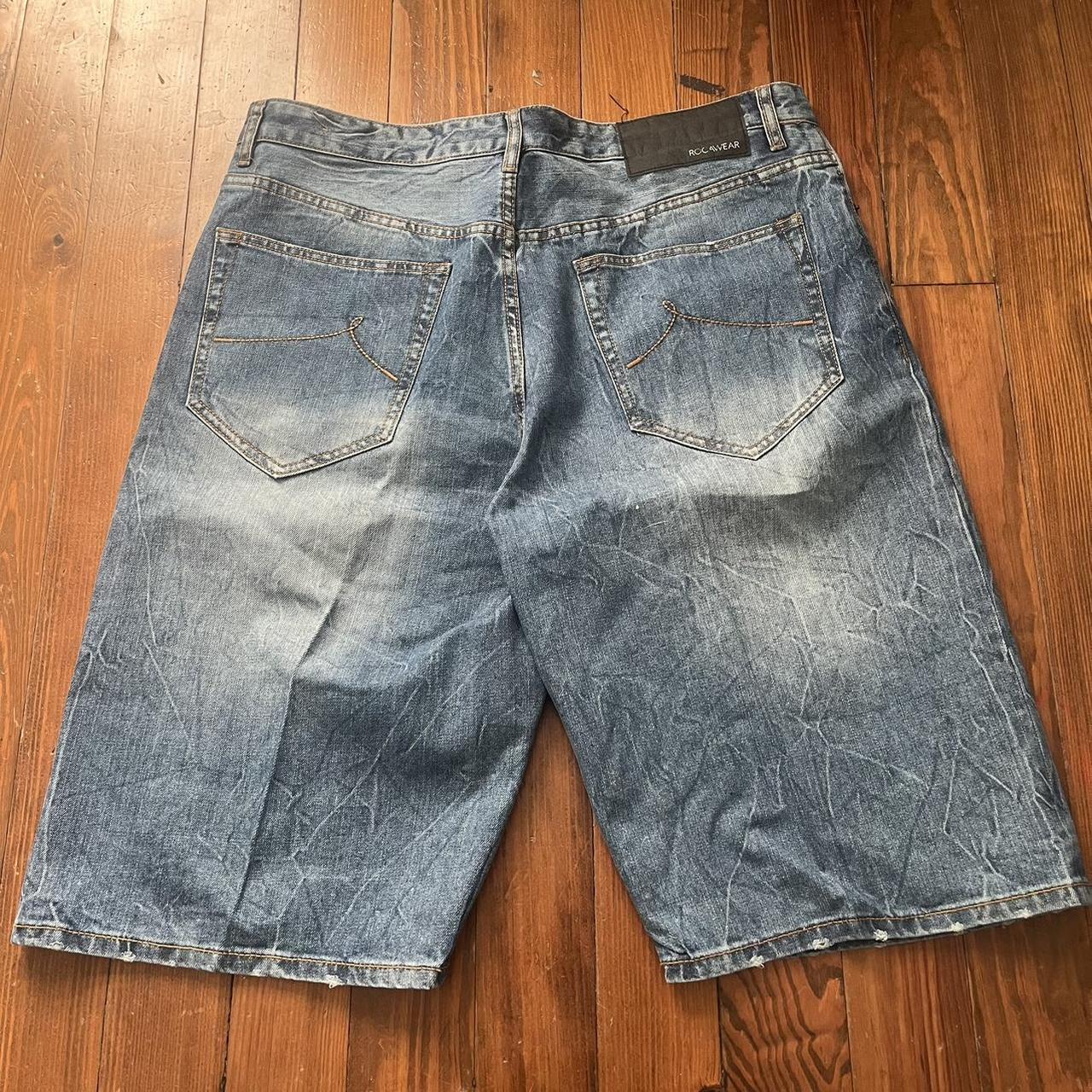 Vintage Baggy Y2K rocawear Jorts Amazing wash and... - Depop