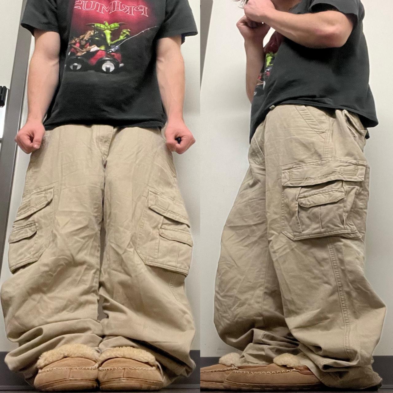 Cyber Y2K Skater Grunge Faded Baggy Cargo Pants Depop