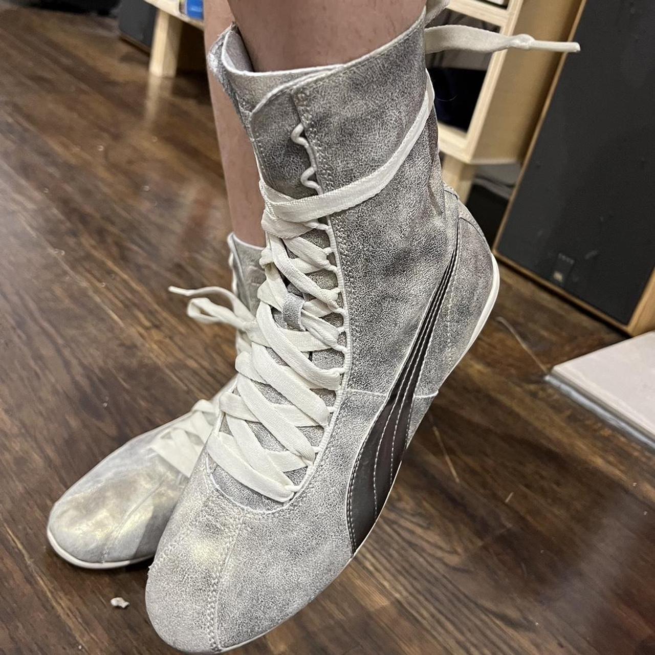 Puma Boxing Workout Mid Calf Lace Up almond toe... Depop