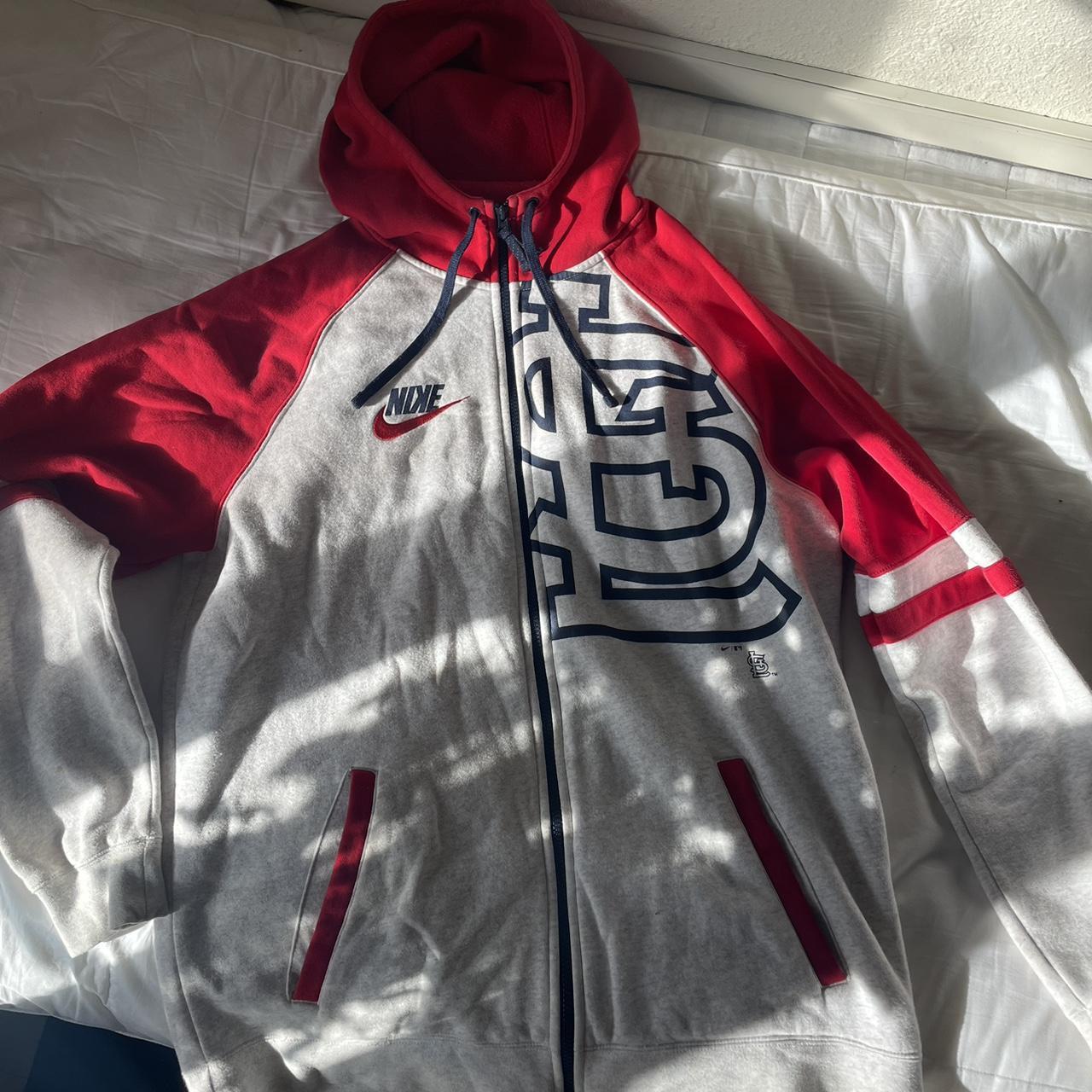 STL Cardinals Zip Up Nike Hoodie, Charcoal Grey in a - Depop