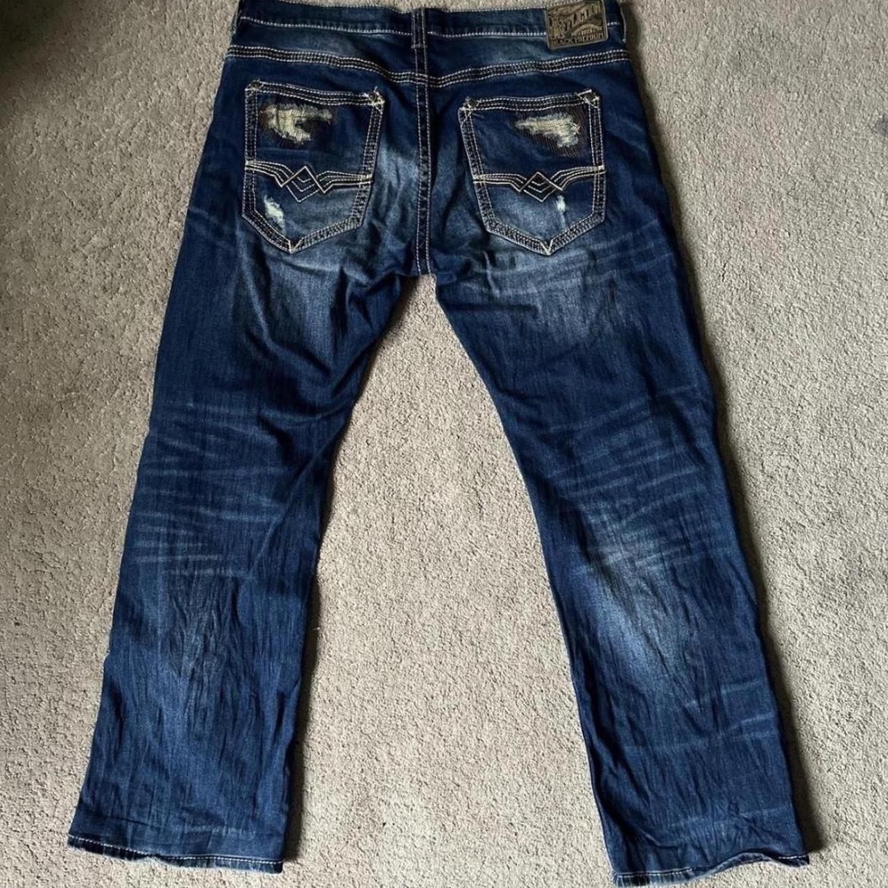 Crazy Y2K Style Affliction Blake Distressed Jeans 38x32 | eBay
