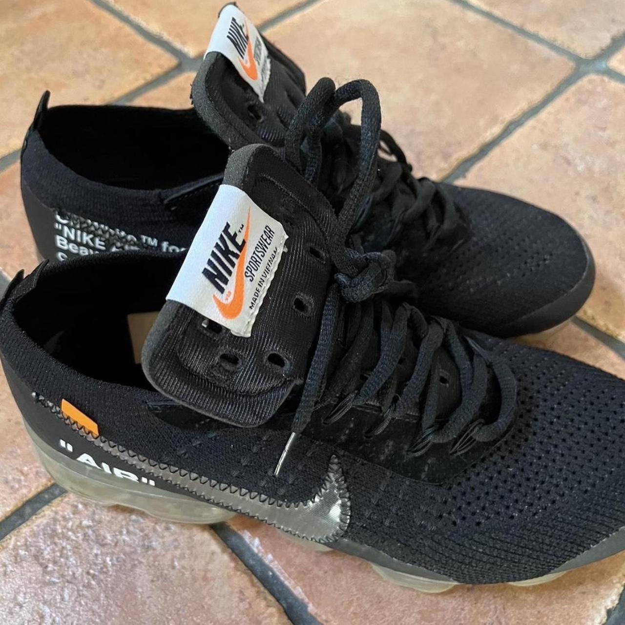 Nike off white vapormax black. UK size 7.5. Depop