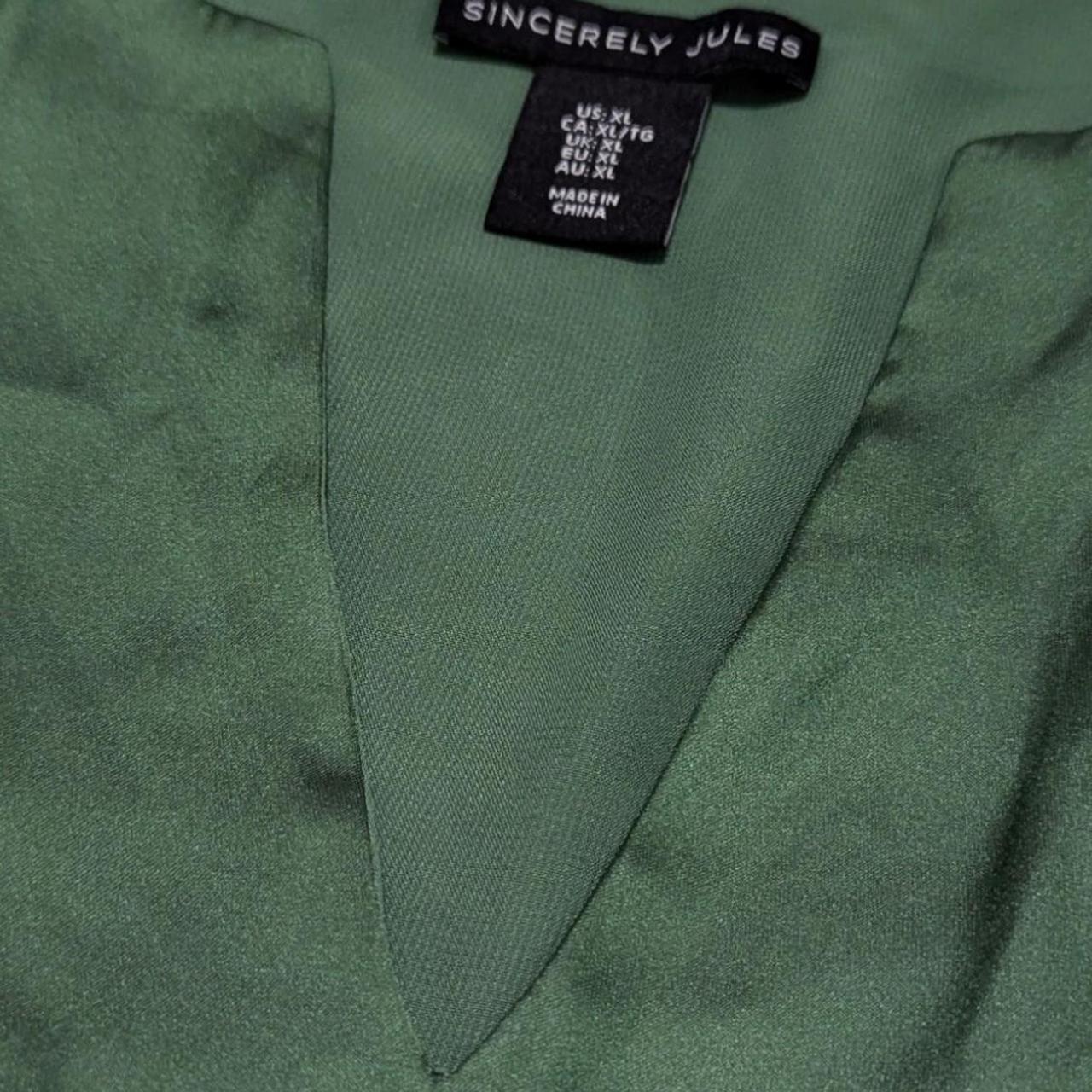 Sincerely Jules Women's XL Silky Green Underlined | Depop Sincerely Jules Women's XL Silky Green Underlined | Depop