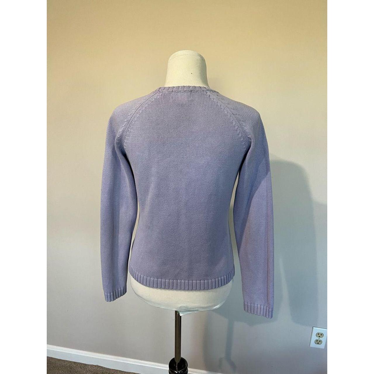 LL Bean women sweater light purple cotton long... - Depop