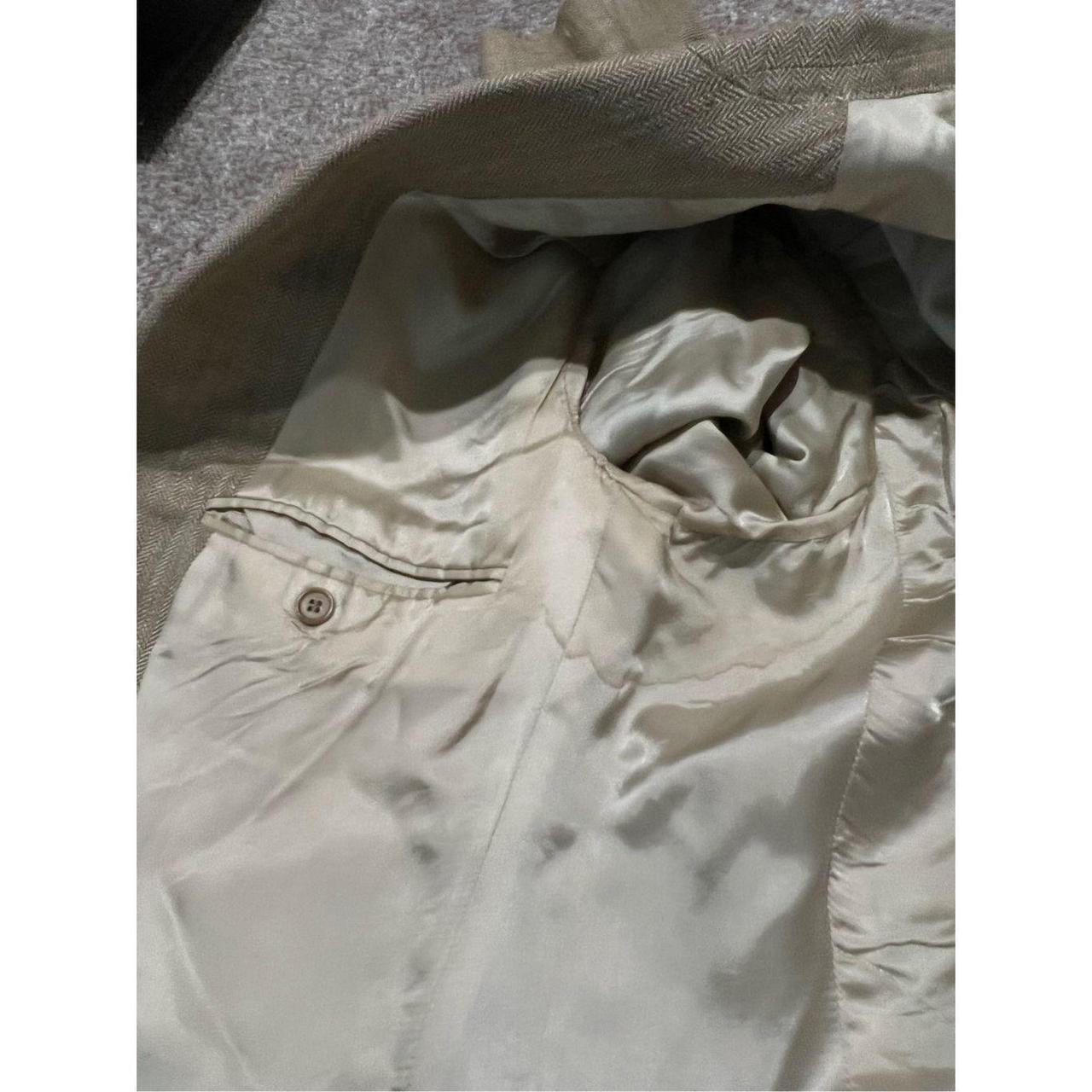 Made Expressly For Saks Fifth Avenue beige/tan button up silk jacket selling size 12