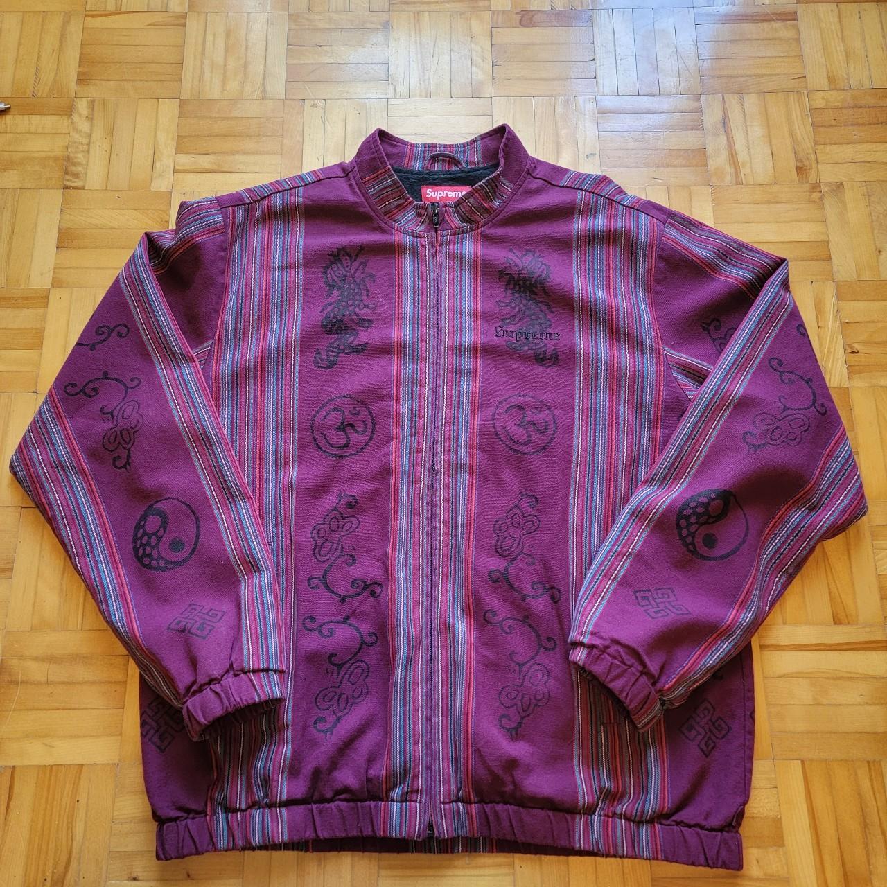 Supreme striped woven batik jacket 2018 Beautiful Depop