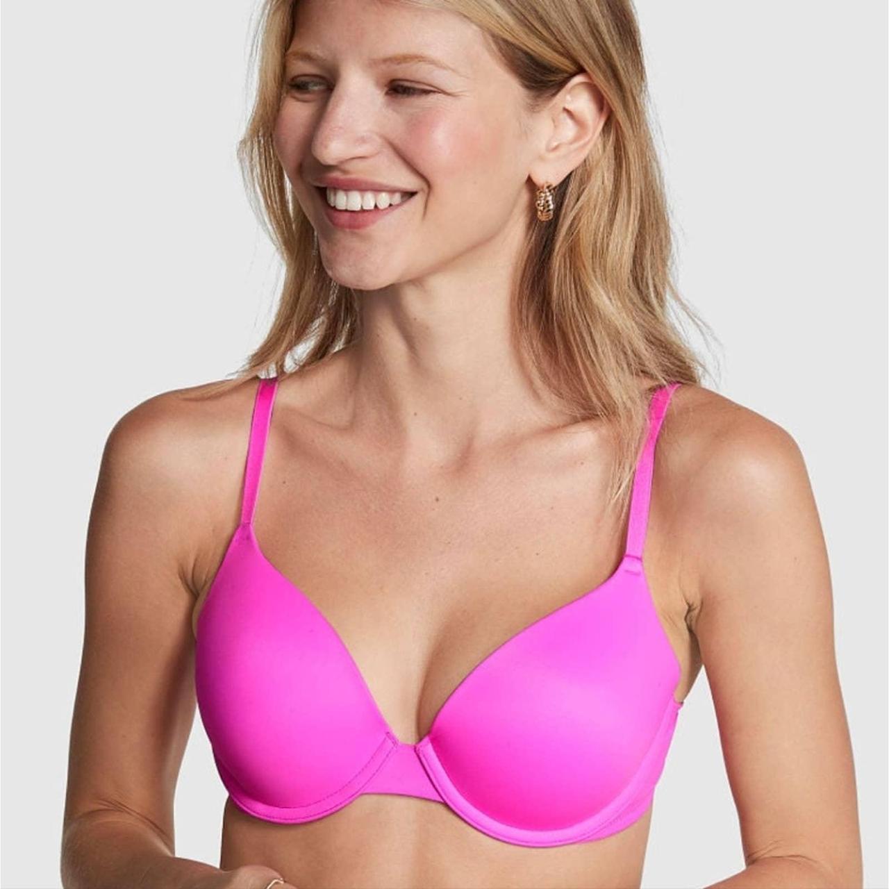 Victoria's Secret Pink T-Shirt Bra Size: 32 - Depop