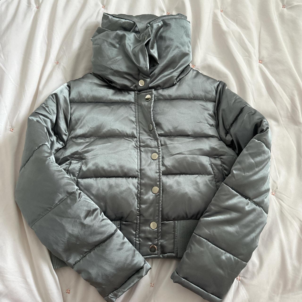 Missguided grey puffer jacket best sale