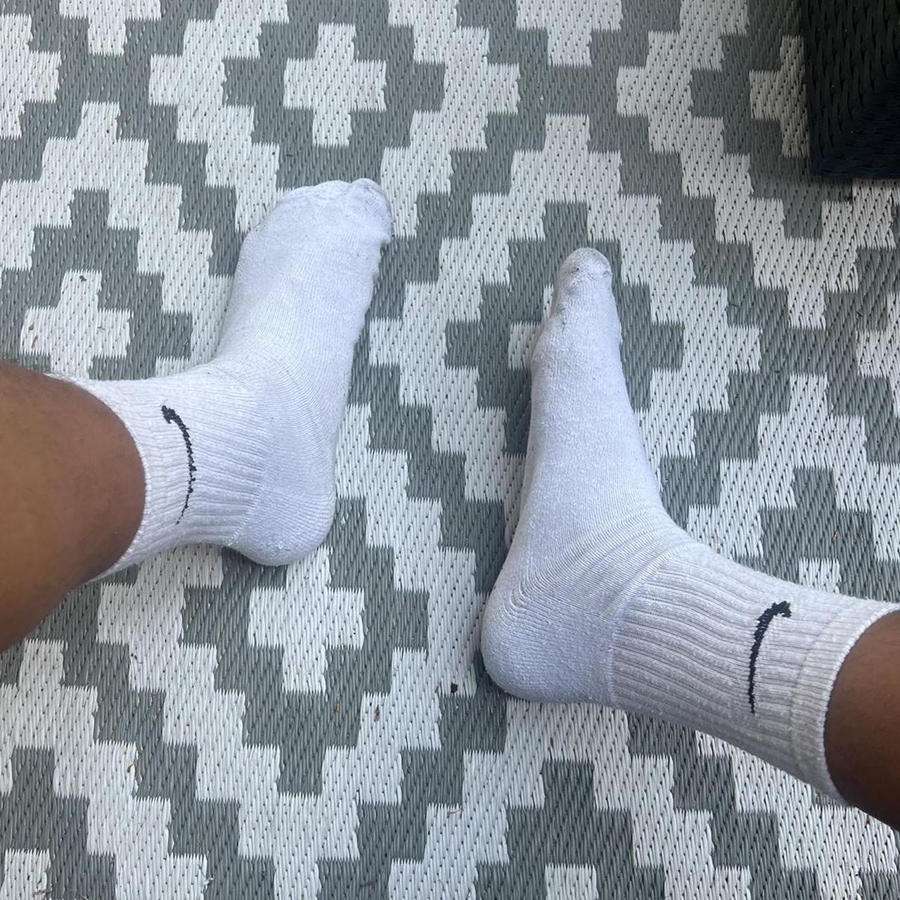 large white nike socks