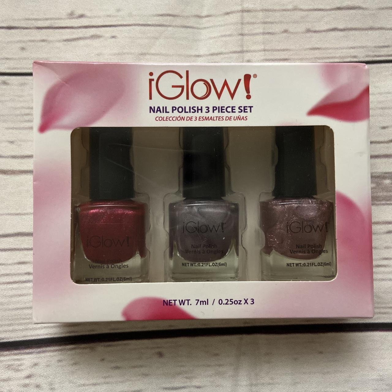 Glow! Nail Polish 3 Piece Set 0.25 Multicolor NIB... Depop