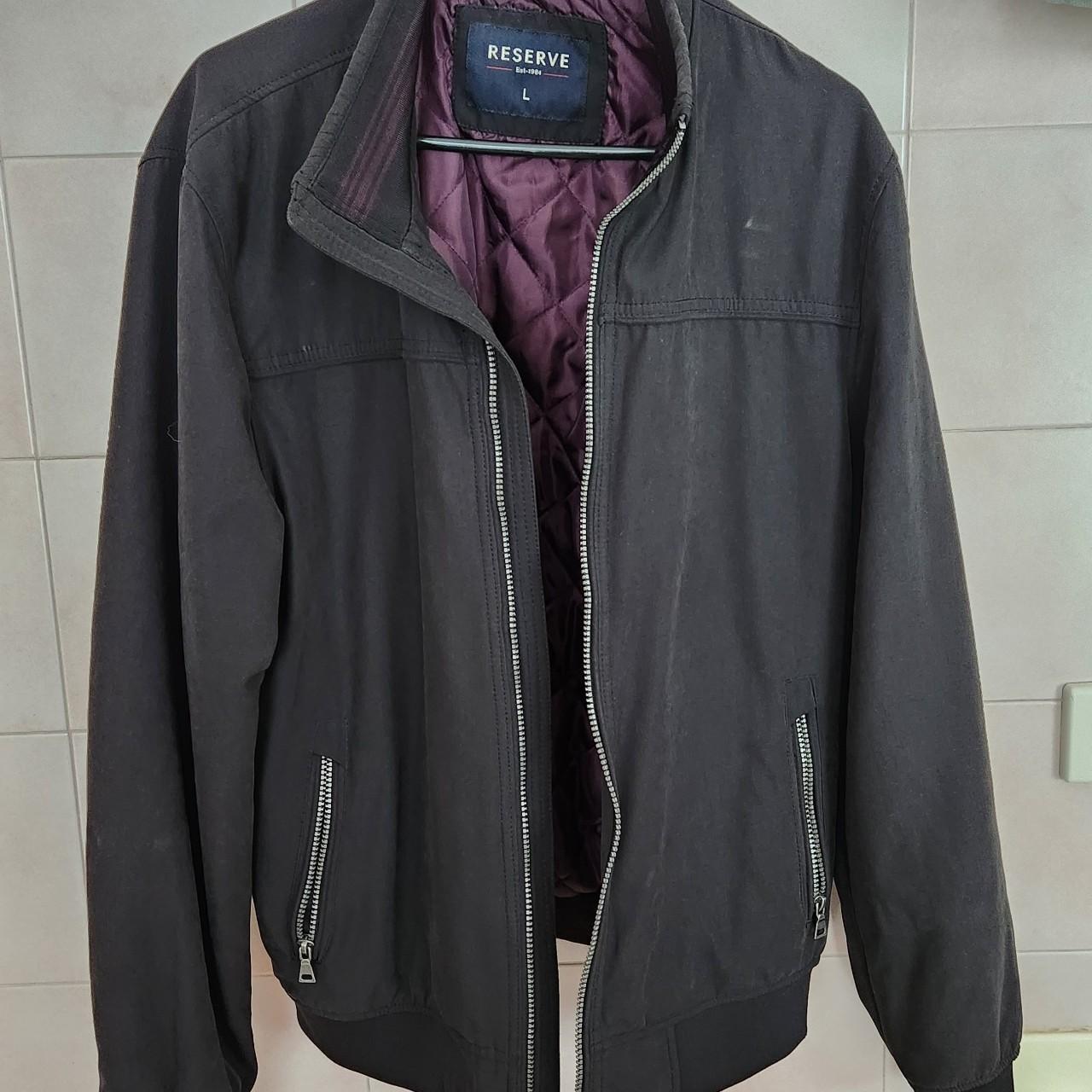 Reserve Men's Bomber Jacket in Black and... Depop