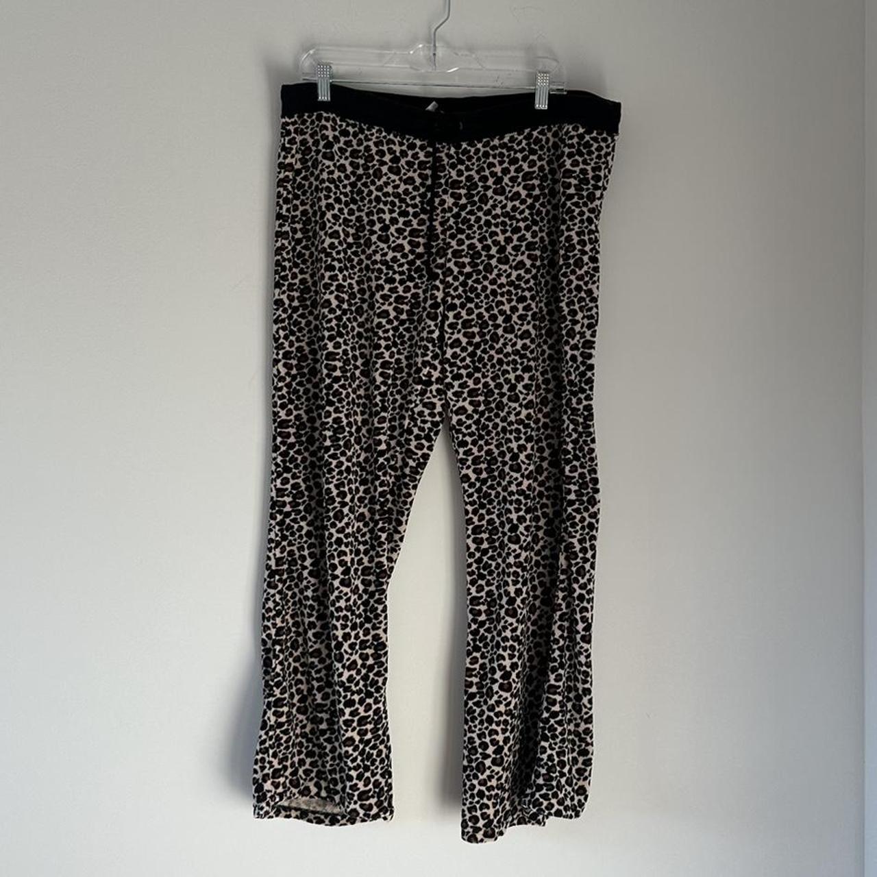 adorable 2000s cheetah print pajama pants size -... - Depop