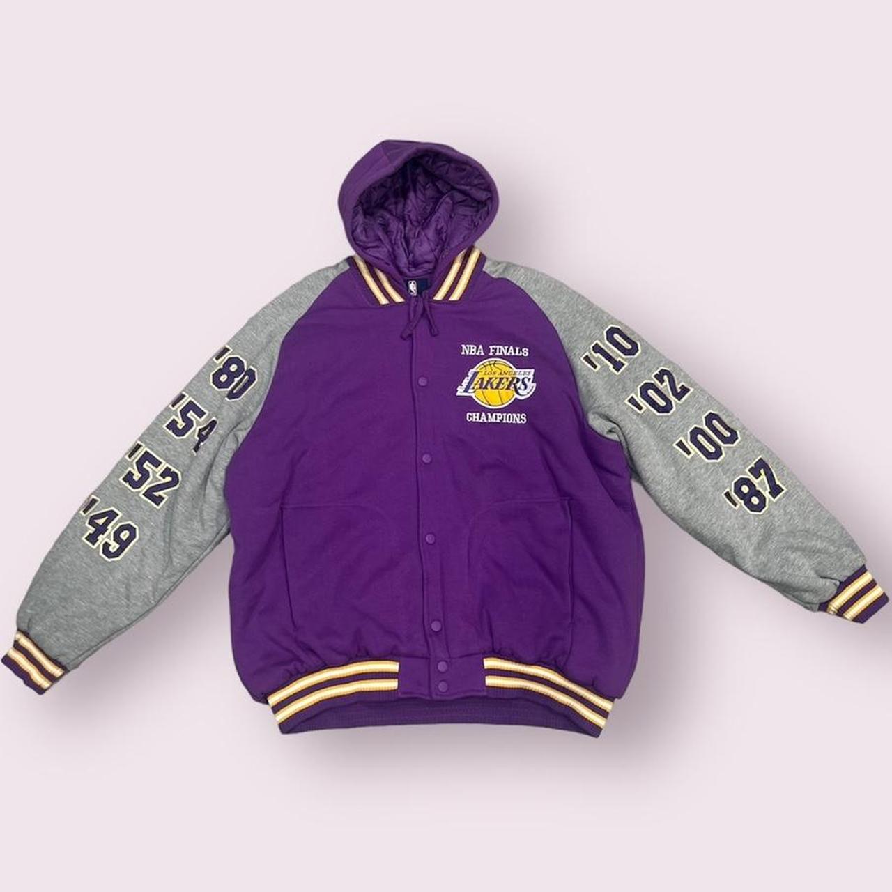 Vintage Los Angeles Lakers Puffer Jacket NBA Pro - Depop