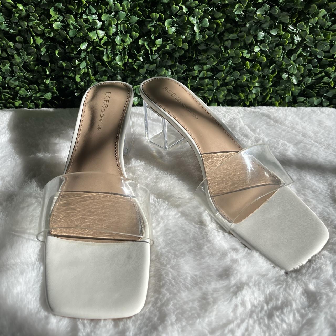 bcbgeneration white heels