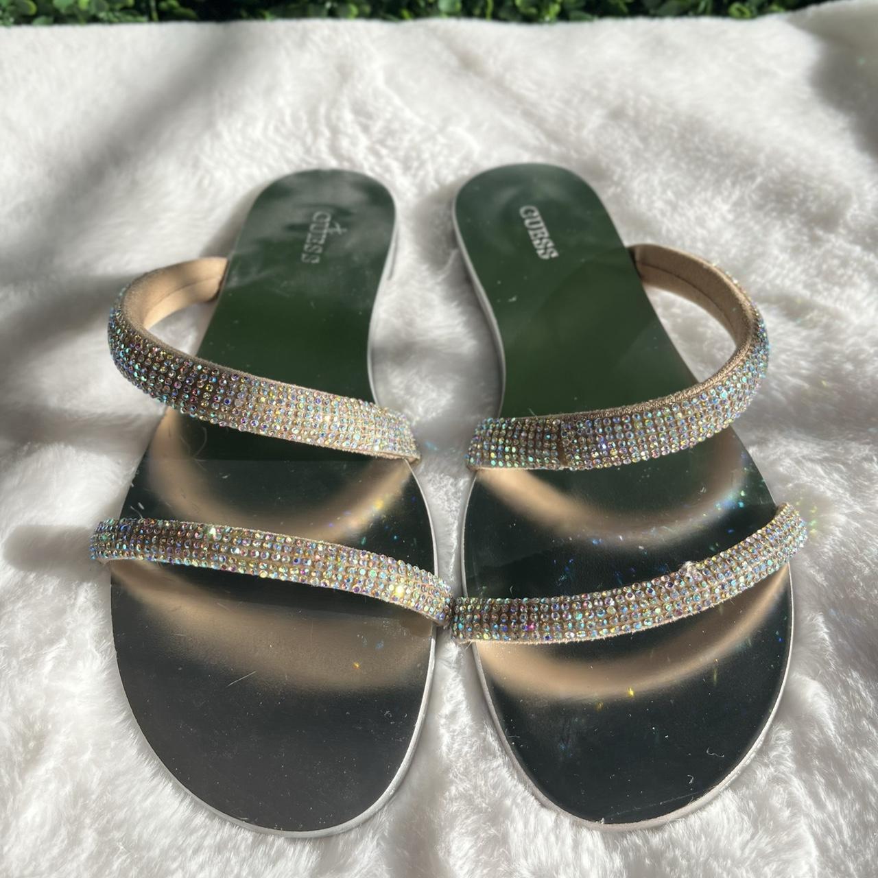 Guess best sale silver sandals