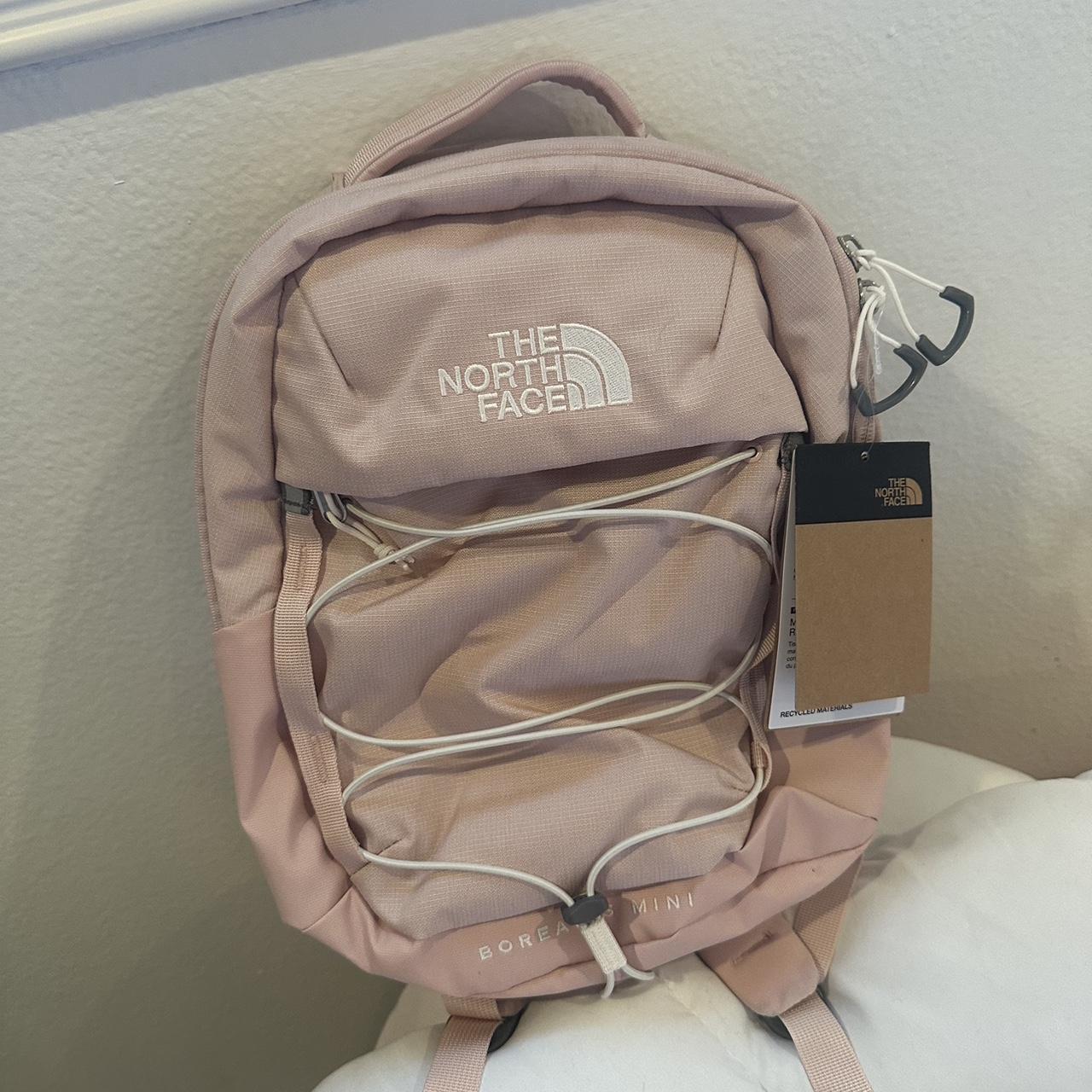 pink mini north face backpack brand new but no tags... - Depop