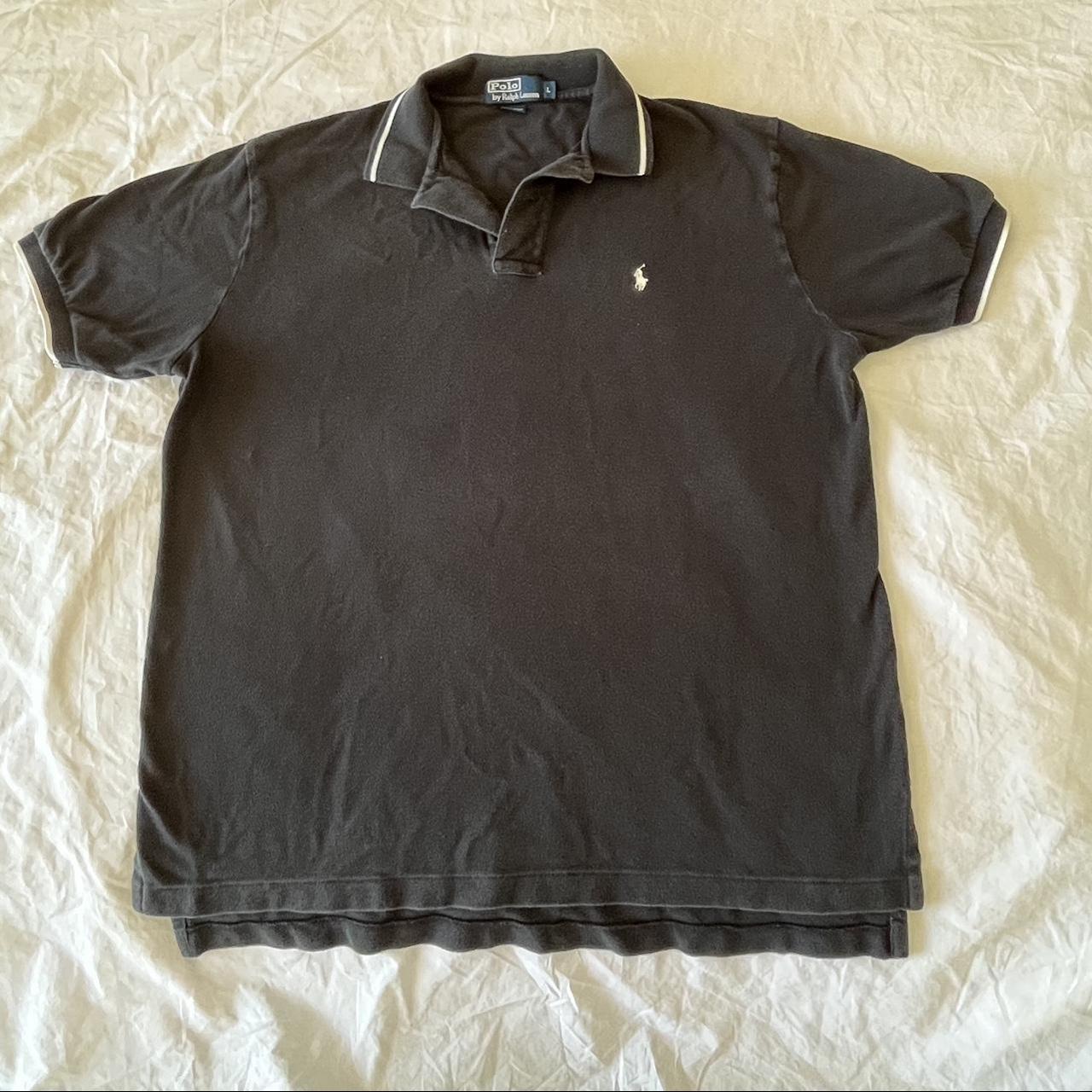 Polo Men's Black and White Polo-shirts | Depop