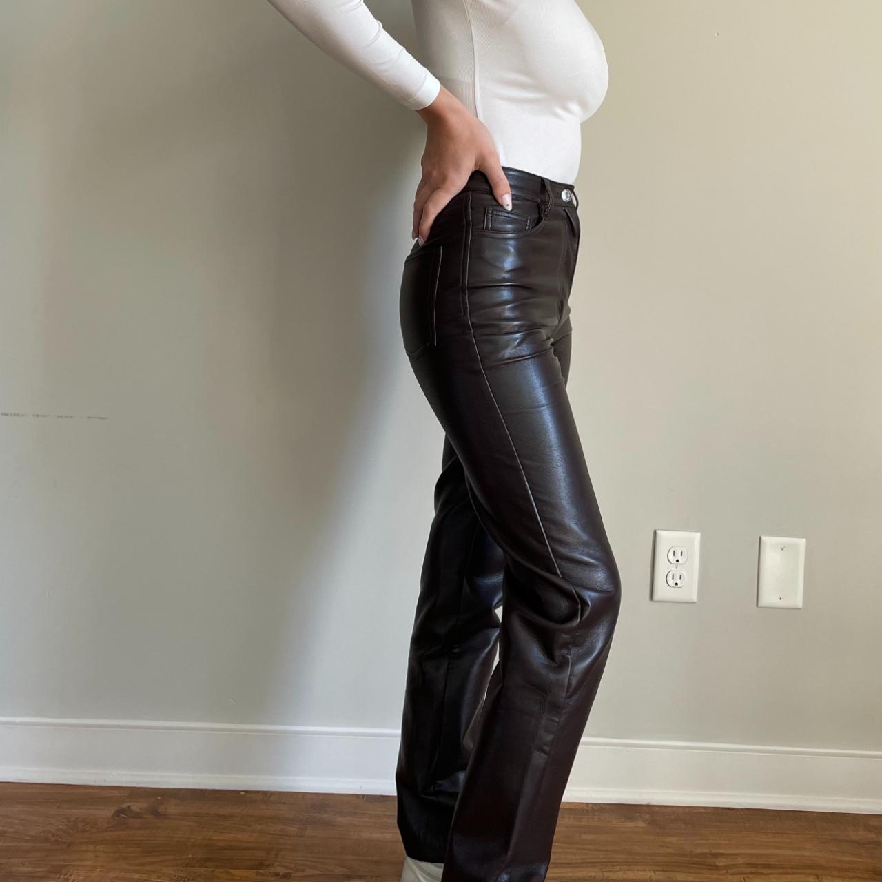 rich mocha brown melina pants features: super smooth... - Depop