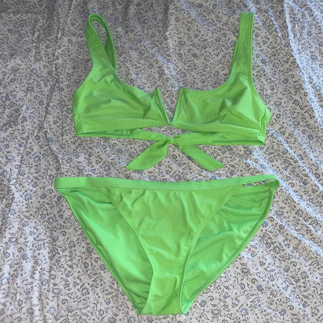 Lime green bikini set in excellent condition. The... - Depop