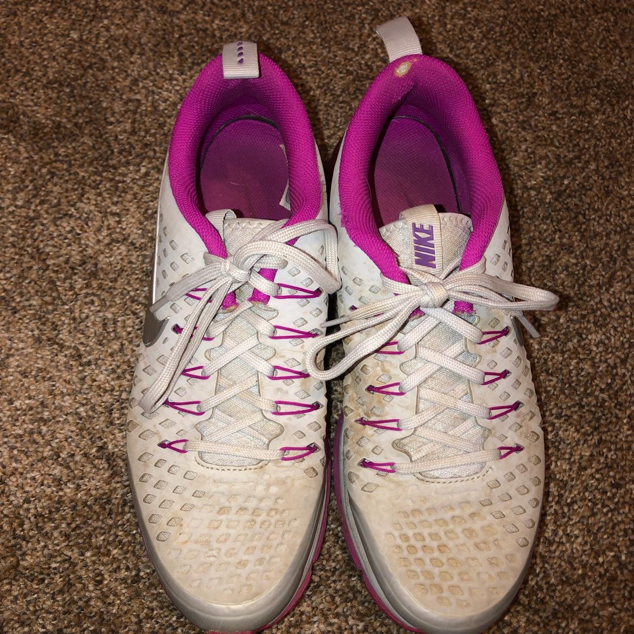 Nike Women's Pink and Silver Trainers