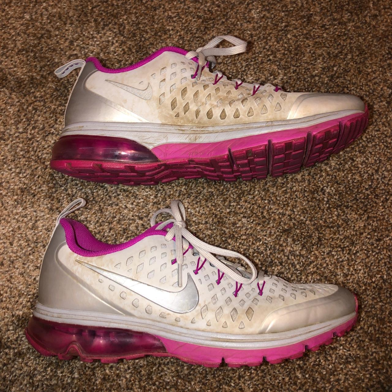 Nike Women's Pink and Silver Trainers (2)