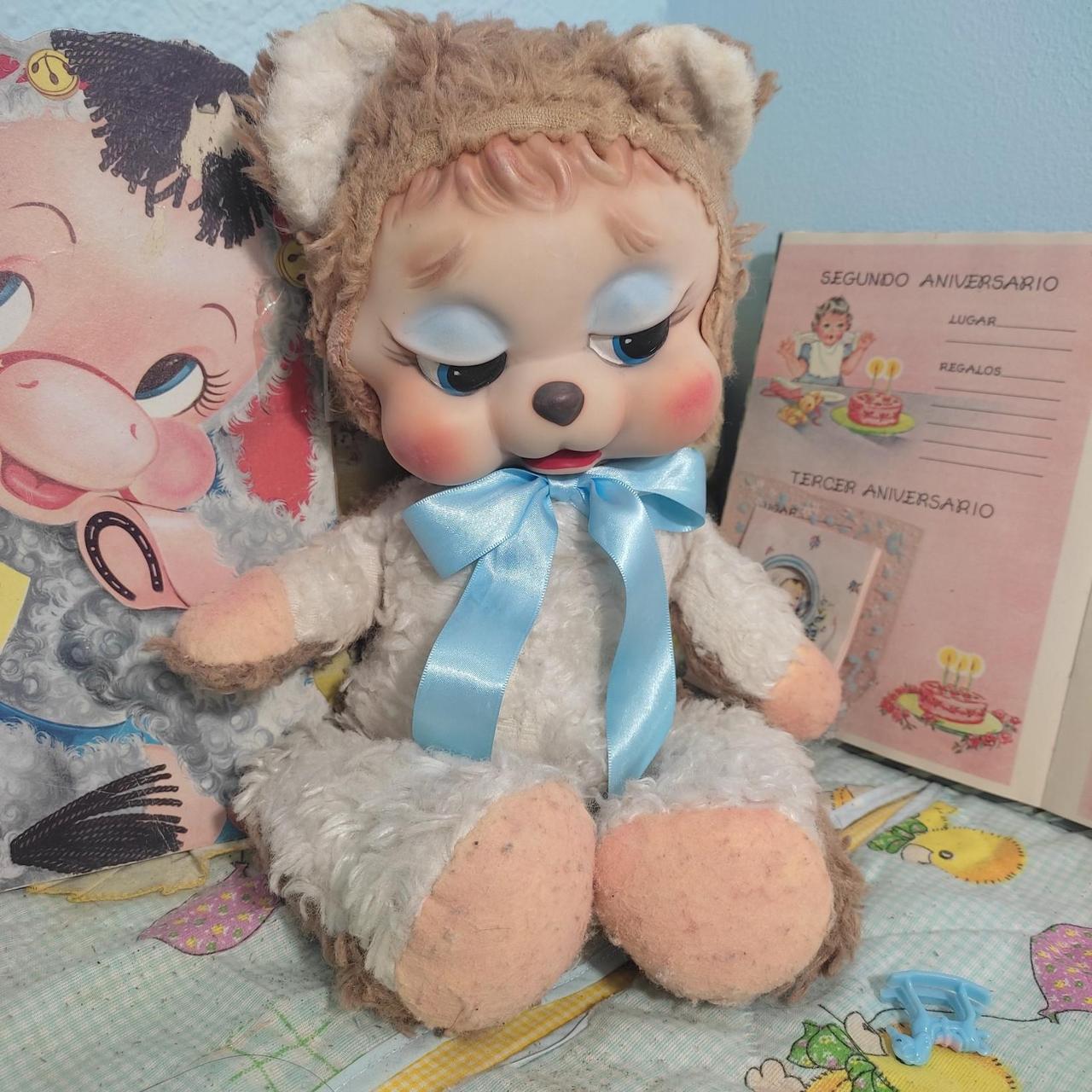 ビッグサイズ　RUSHTON ぬいぐるみ　vintage Original Vintage Rushton Rubber Face Pulsh Antique | Depop