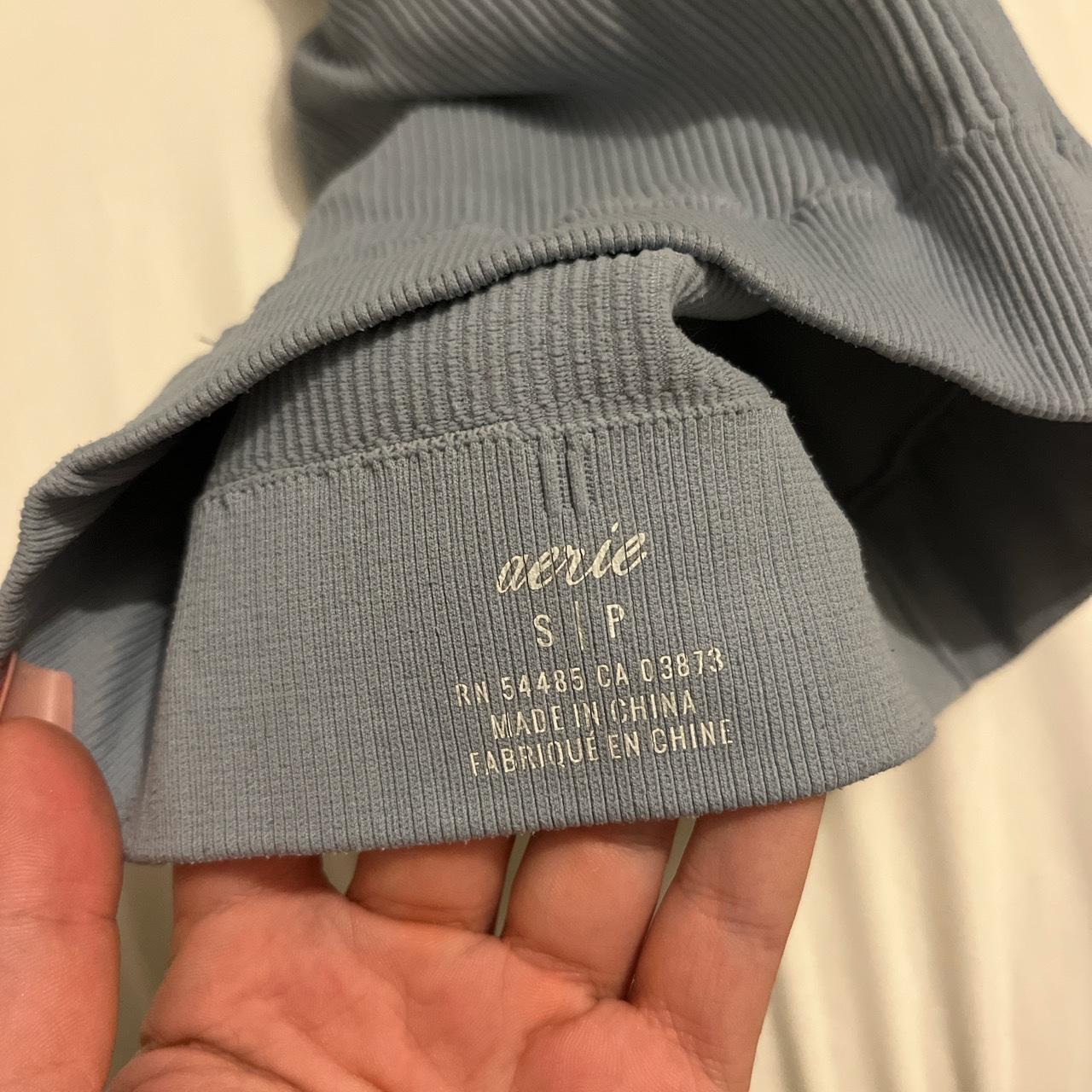 aerie sports bra blue stretchy and comfy. good... Depop