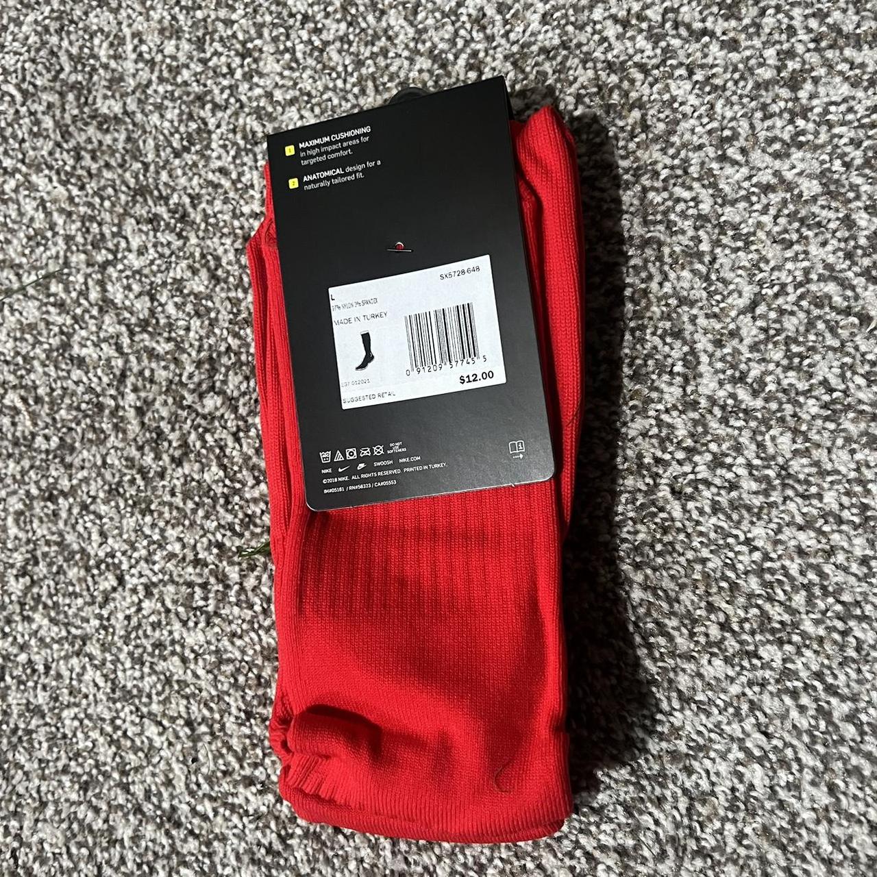 Brand new Nike Red Soccer Socks -size 8-12, knee... - Depop