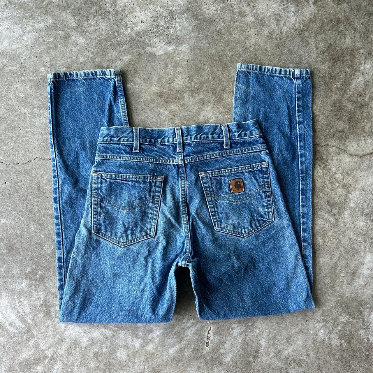 Vintage Carhartt Blue Jeans Size 32x32 super cute... - Depop