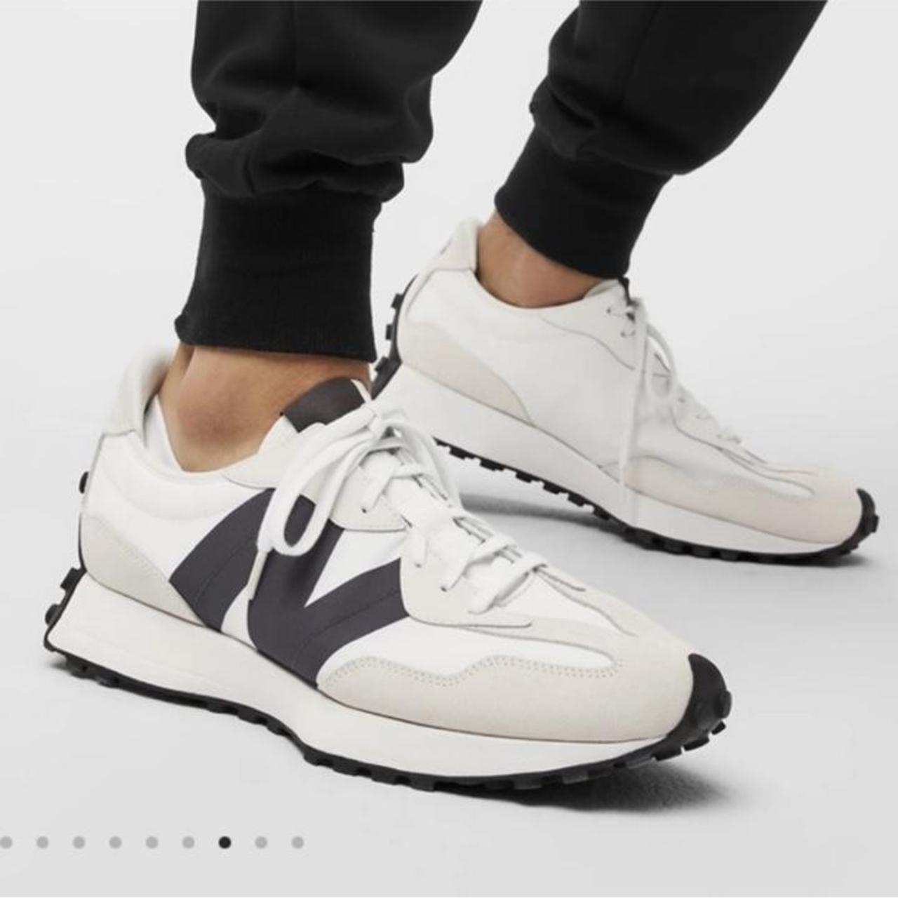 New Balance 327 White Figs Tiny Grey Specks on left... Depop