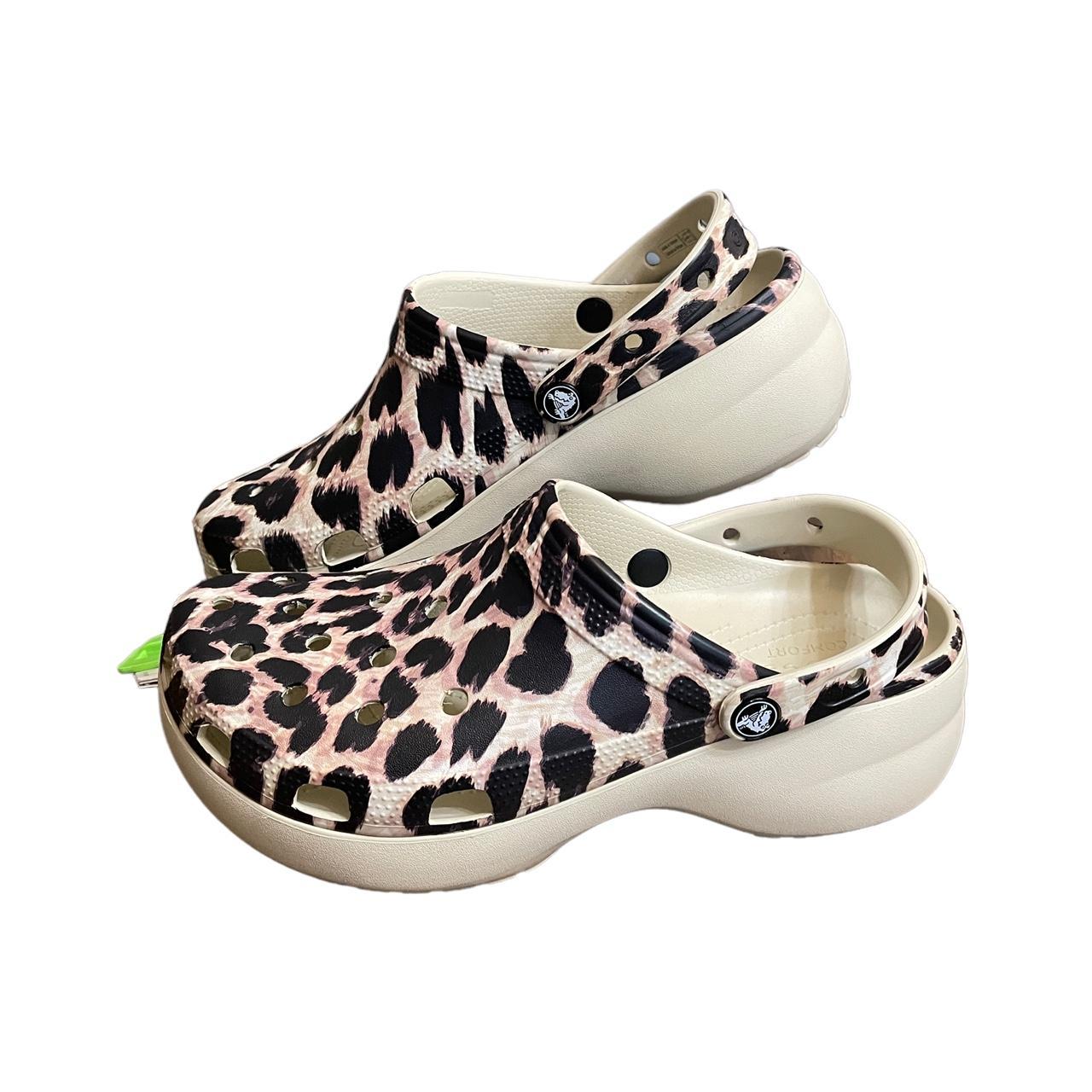 Womens leopard print outlet crocs