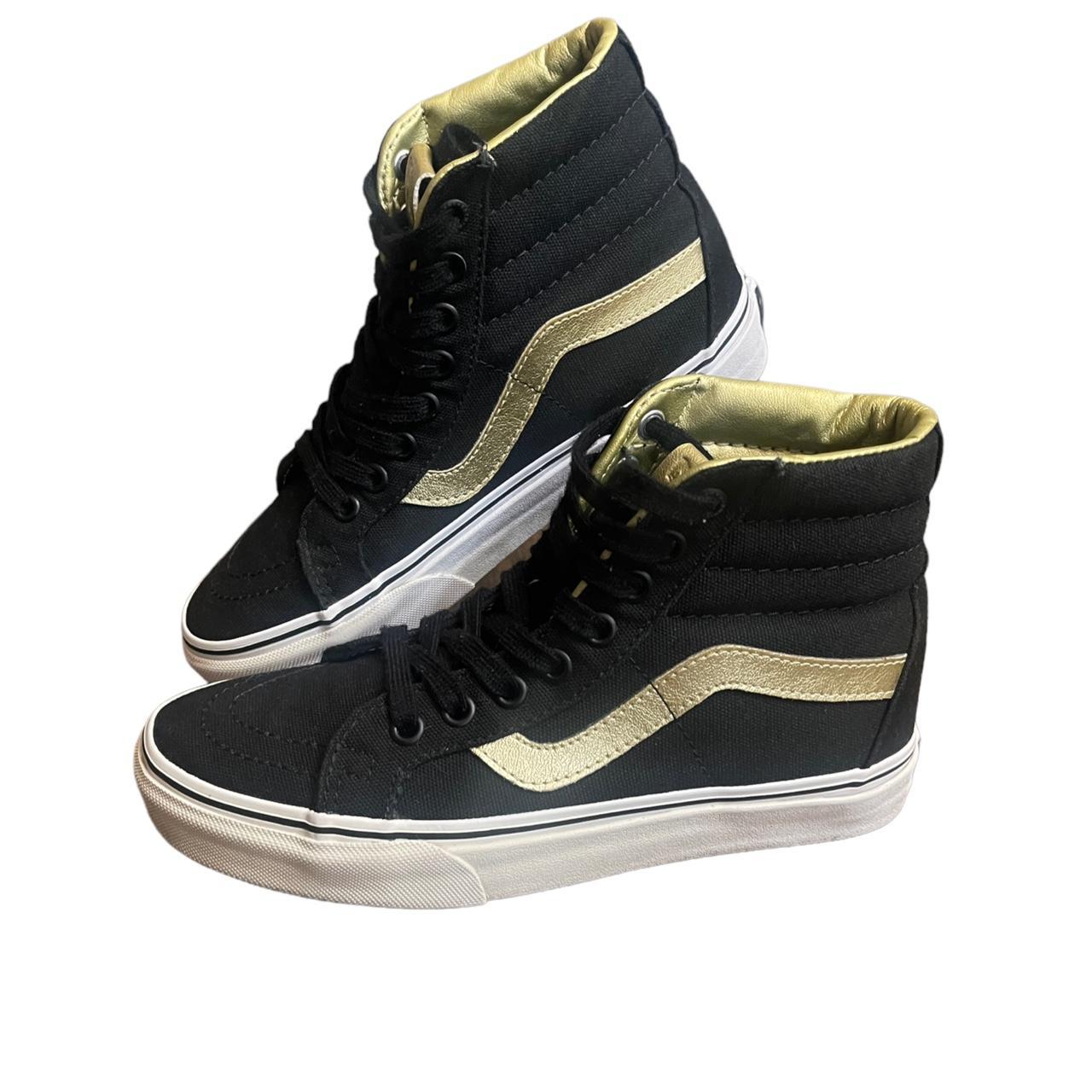 Black and gold 2024 high top vans