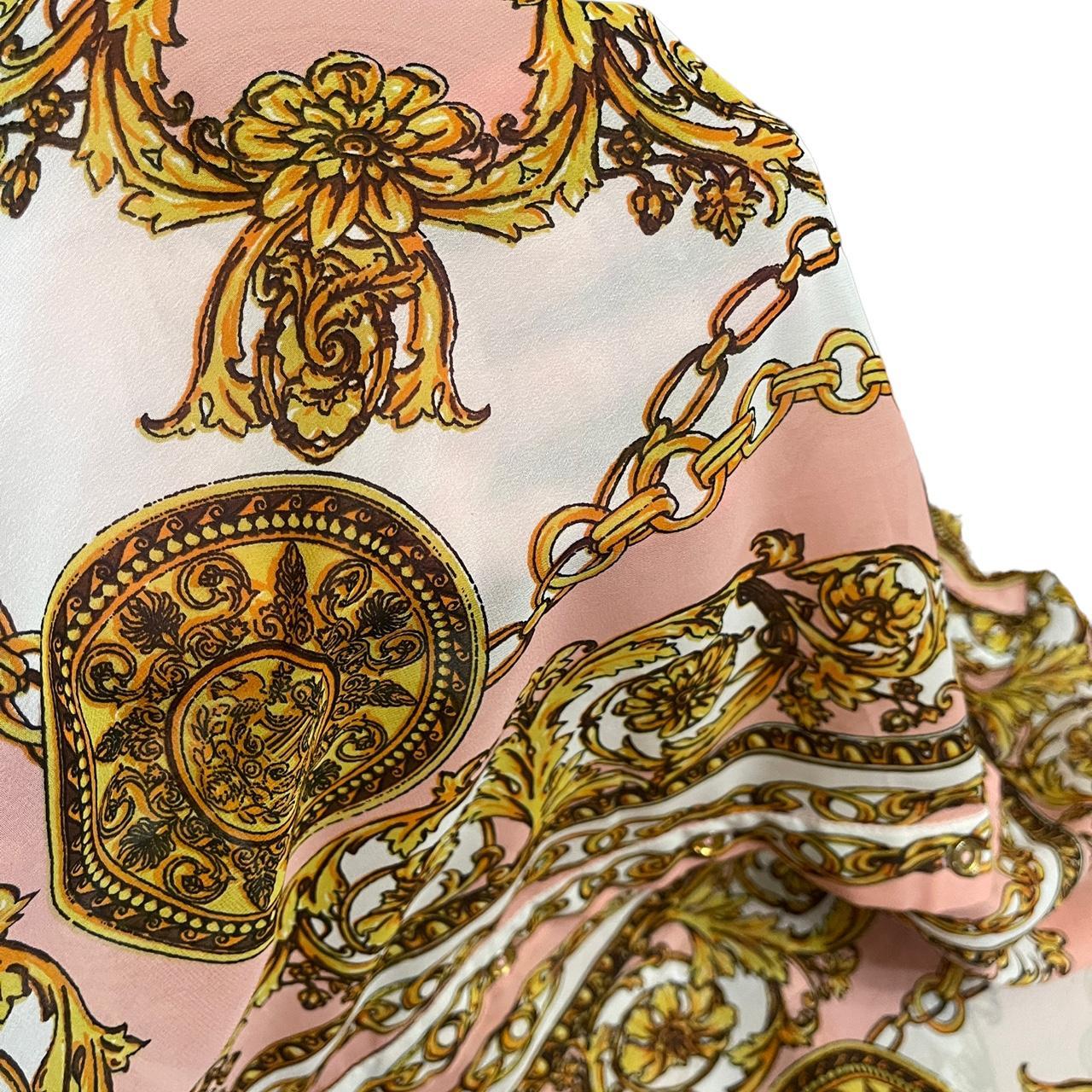 Fashion Nova Pink Gold Chain Links Sheer Front... Depop