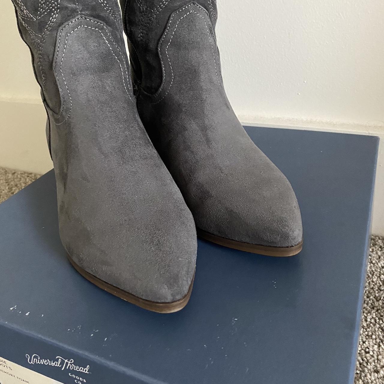 Universal Thread Sadie Western Boots charcol gray... - Depop