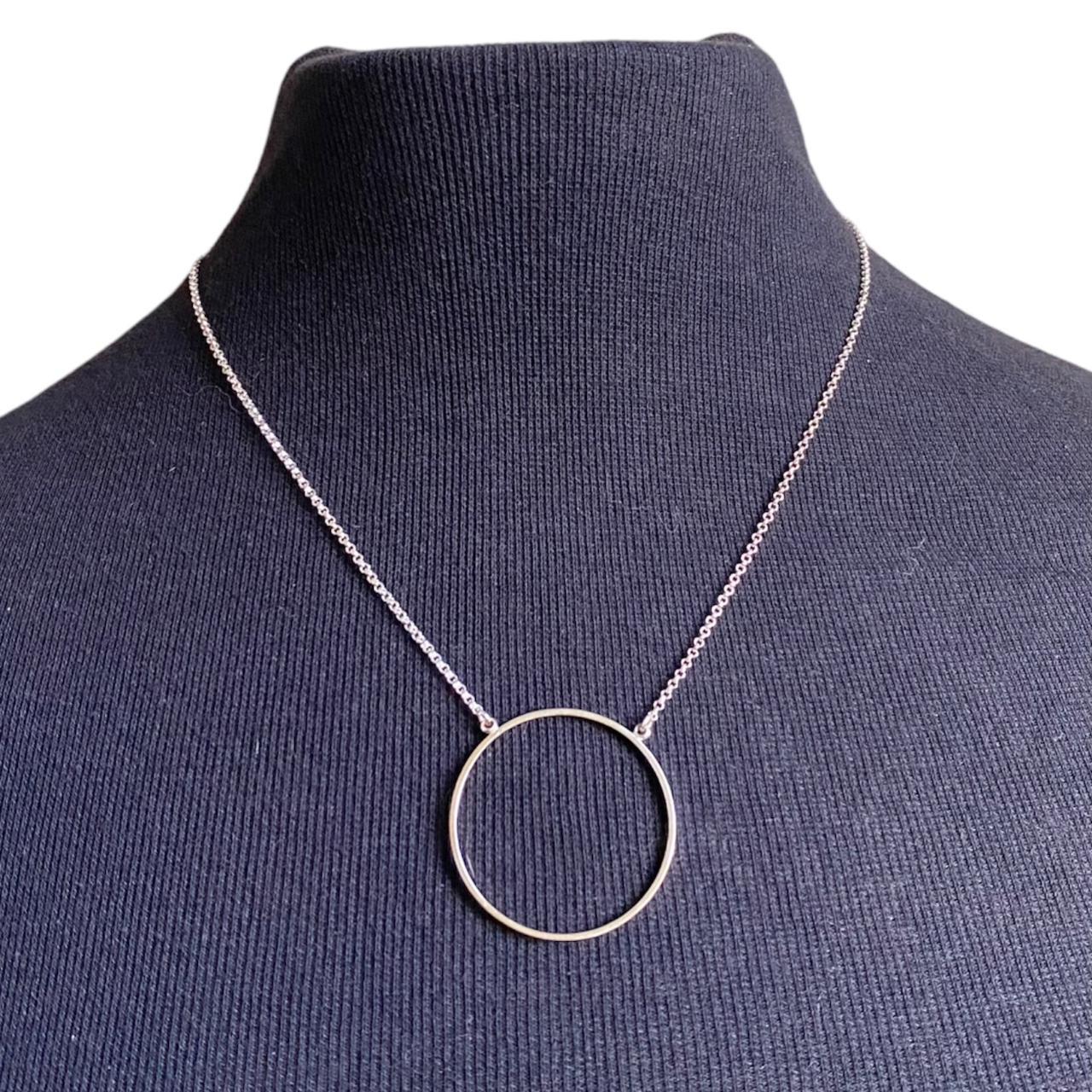 Lele sadoughi silver 2025 circle necklace