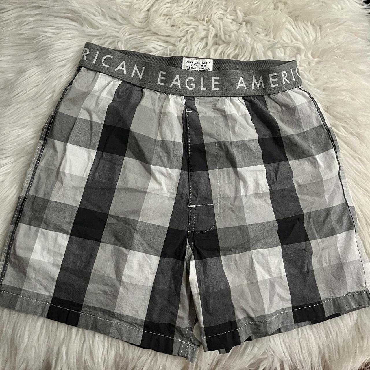 American Eagle Men's Grey and Black Boxersandbriefs Depop