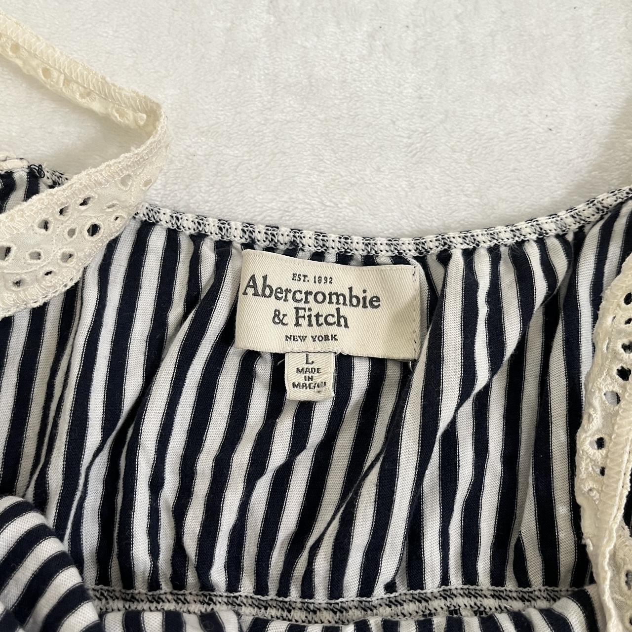 Y K Abercrombie Fitch Striped Babydoll Cami Top Depop