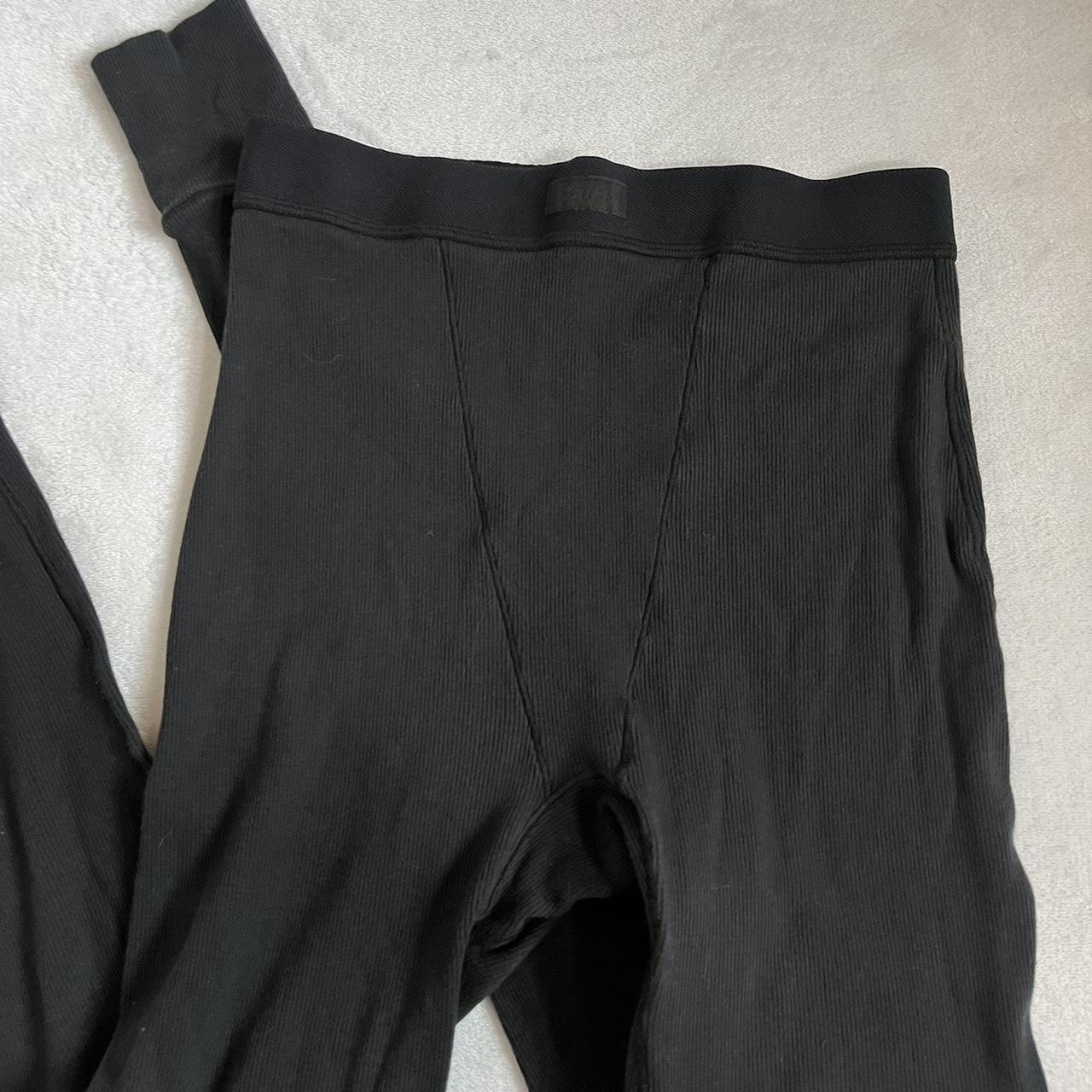 Skims cotton knit rib leggings in soot Size... Depop
