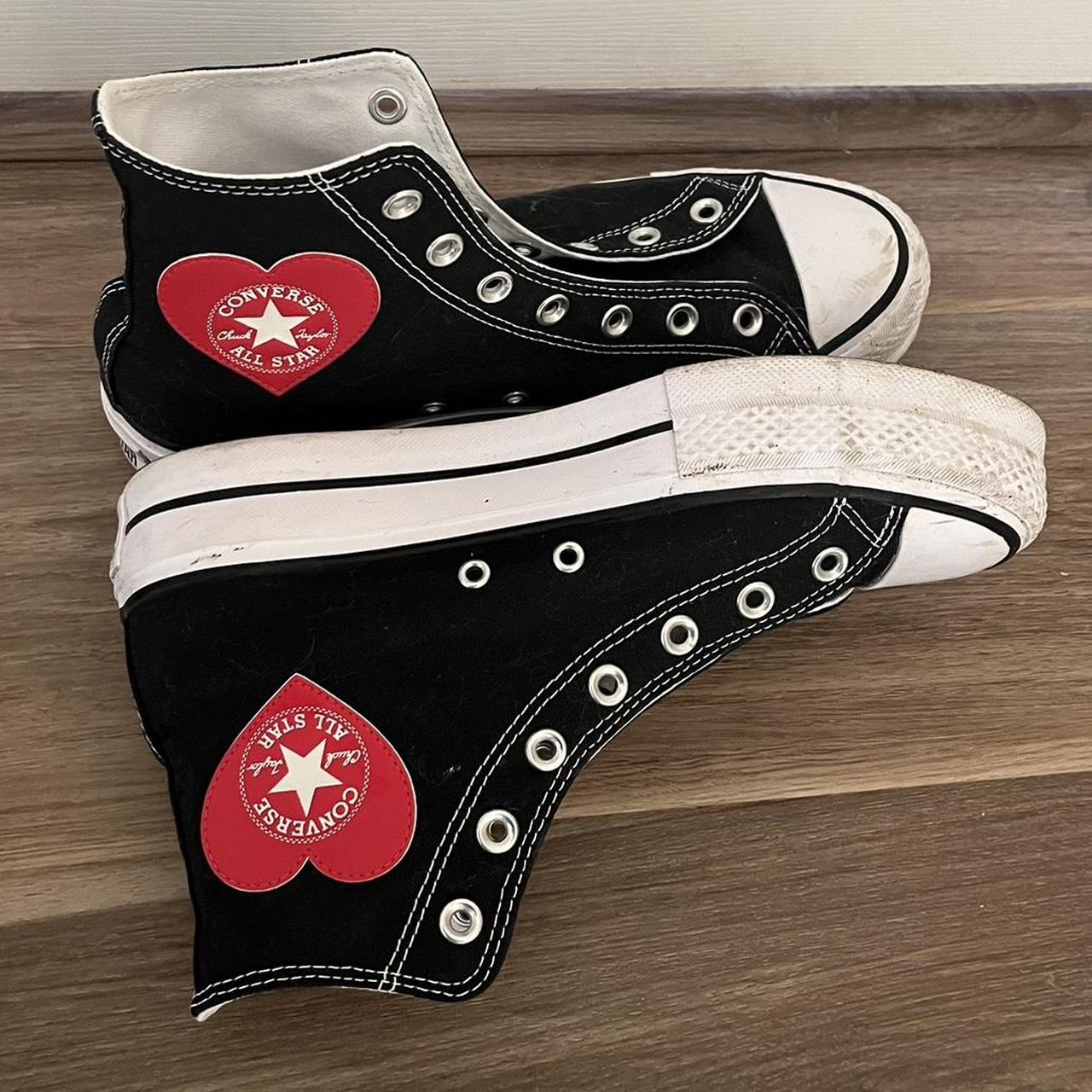 Heart platform converse ! No laces Bottoms are... - Depop