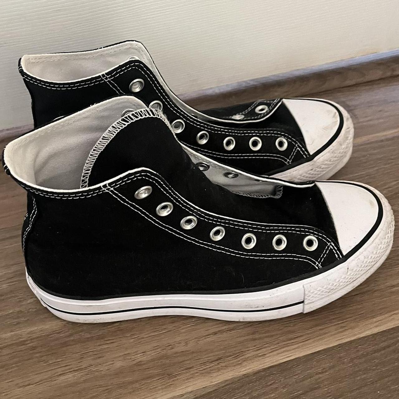 Heart platform converse ! No laces Bottoms are... - Depop