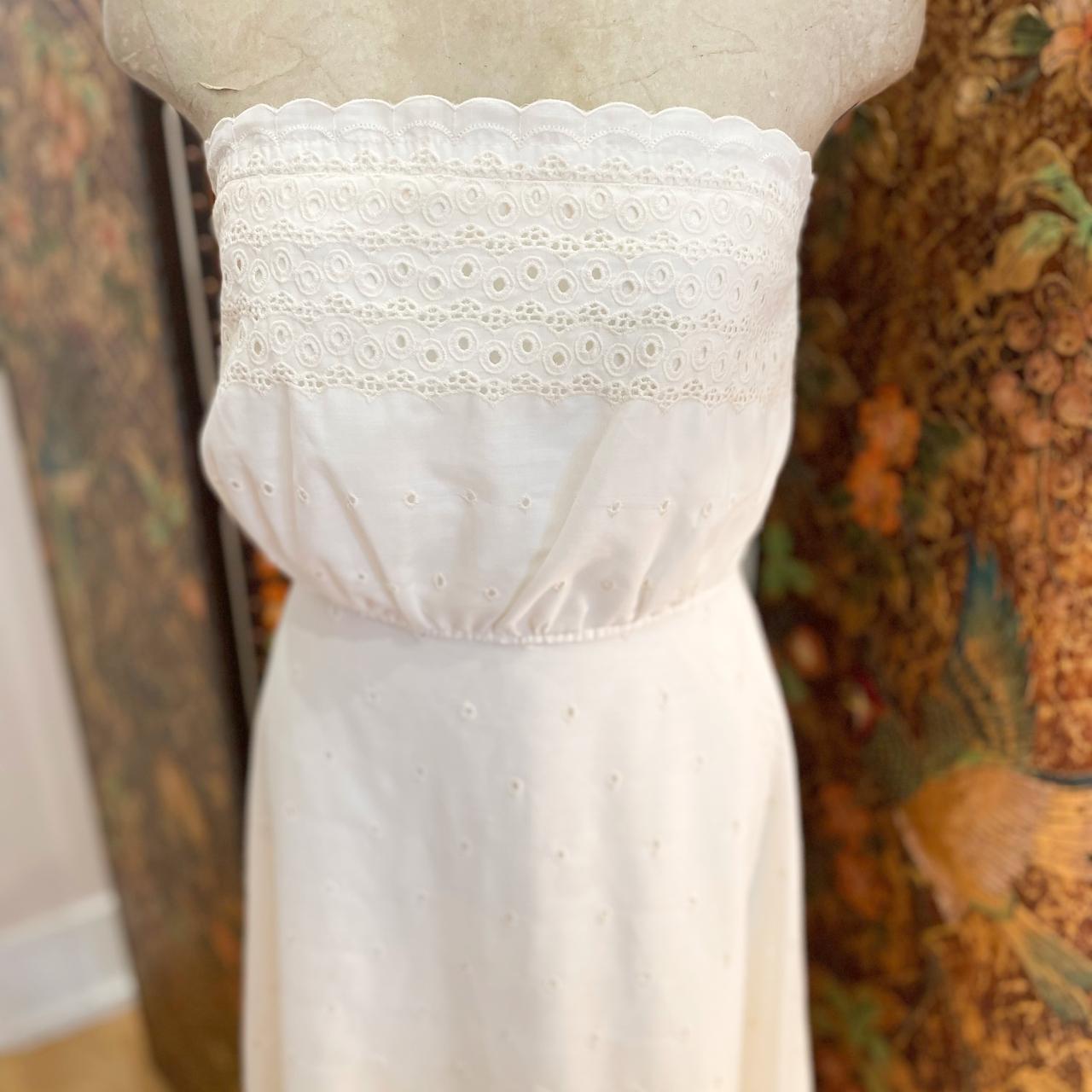 Saks Fifth Avenue Women's White Dress | Depop