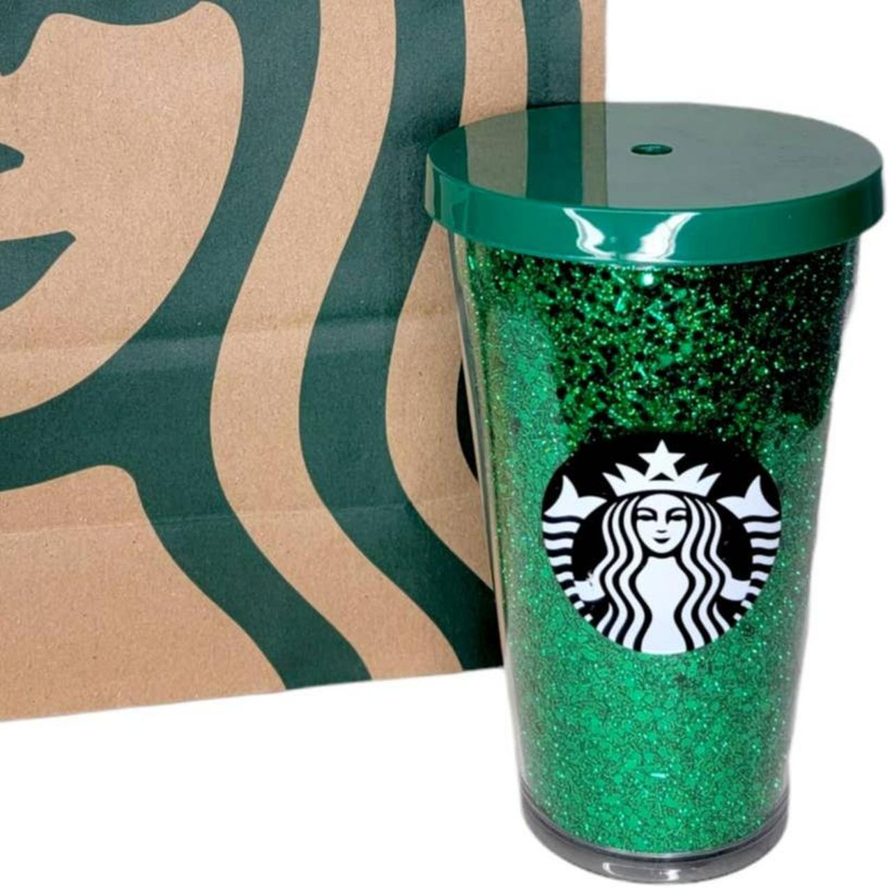 Starbucks 16 oz Green Sparkle Tumbler