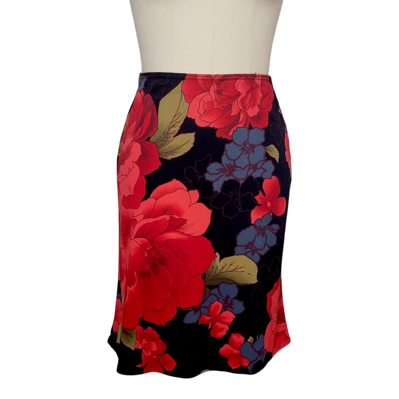 Source Unknown Women's Midi Skirt - Red/Black - S… - image 2