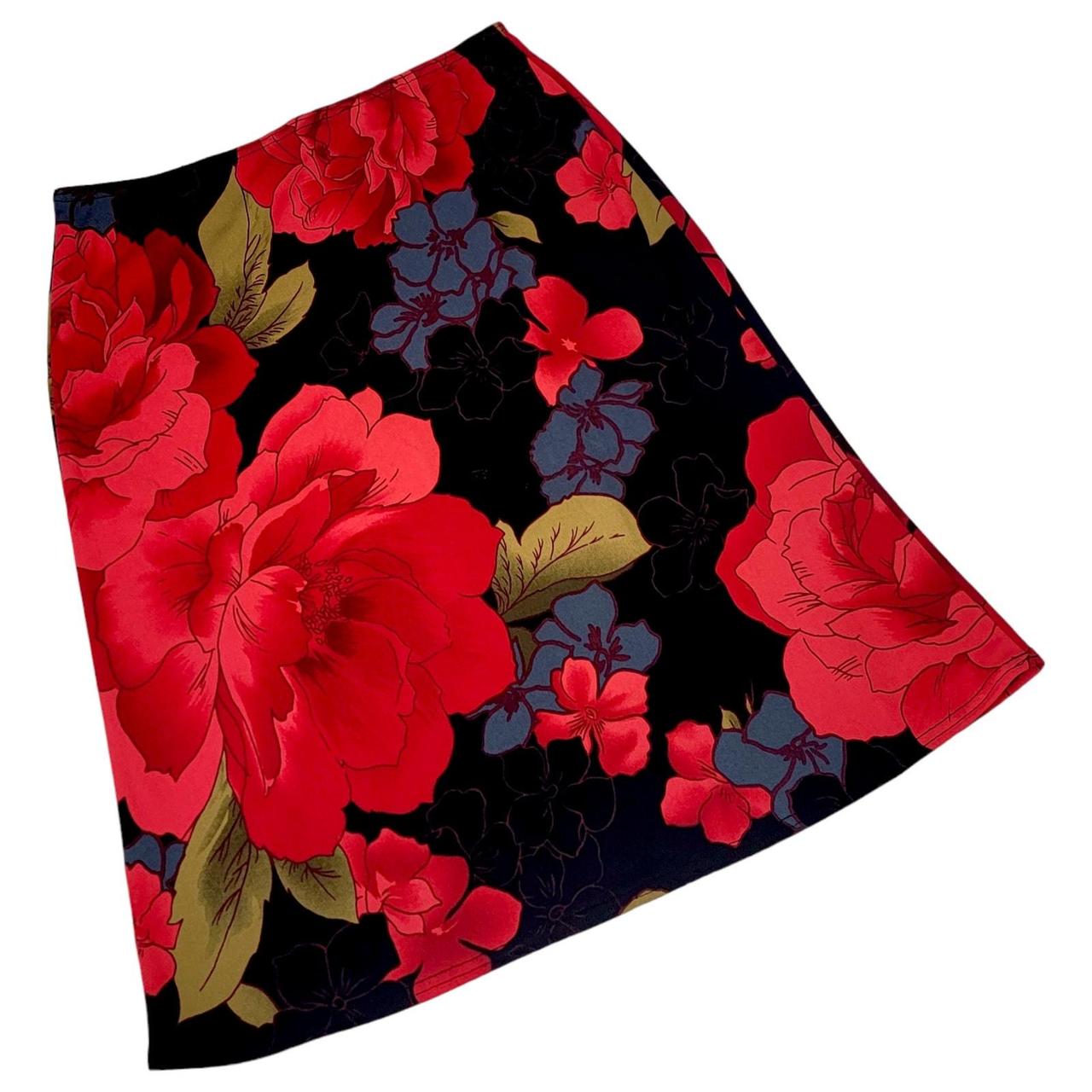 Source Unknown Women's Midi Skirt - Red/Black - S… - image 6