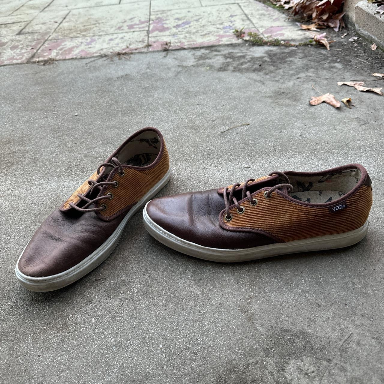 Grey and 2024 brown leather vans