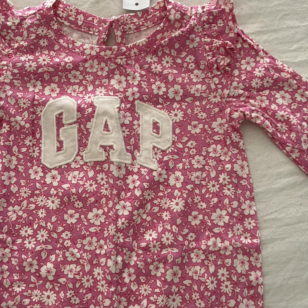 Gap Pink and White Playsuitromper Depop