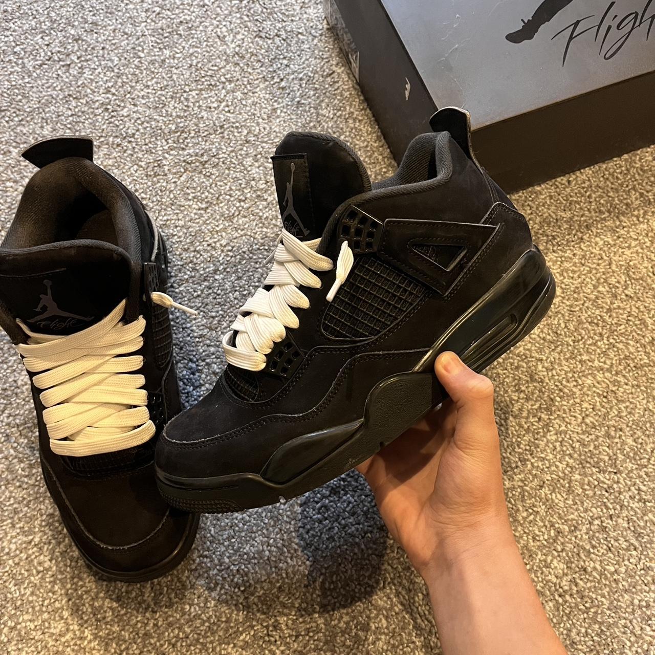 Jordan 4 black cat used comfortable basketball shoes... Depop